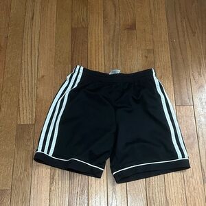 Adidas Black Shorts with White Accents